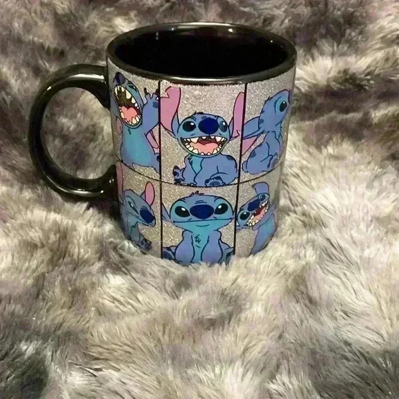 Silver Buffalo Disney Lilo &  Stitch Stitch Grid Glitter Mug - Picture 7 of 13